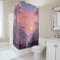 Pastel Sunset Shower Curtain