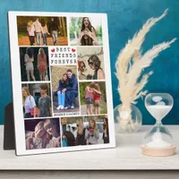 Modern BEST FRIENDS FOREVER Photo Collage Plaque