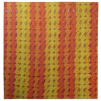 Napkin - Orange Afghan Pattern