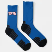 Cheerleader Royal Blue Varsity Team Photo Logo Socks