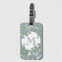 Floral Wreath Monogram Luggage Tag