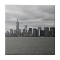 Fifty Shades of Gray NYC Manhattan Skyline Ceramic Tile