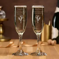 Elegant Watercolor Calla Lilies Romantic Floral Champagne Flute