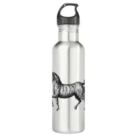 Vintage Zebra Stainless Steel Water Bottle