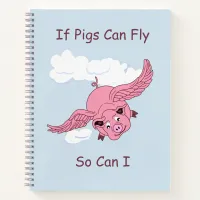 Flying Pig Spiral Notebook