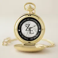 Elegant 60th 75th Diamond Wedding Anniversary Pocket Watch