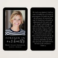 Black Forever in Our Hearts Memorial Card