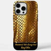 Radiant textures of golden snake skins in sunlight iPhone 16 pro max case