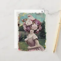 Flowers on Her Head Postcard