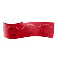 Your Logo Merry Christmas Corporate Red Christmas Grosgrain Ribbon