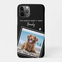Photo Pet Modern Quote Black Dog iPhone 11 Pro Case