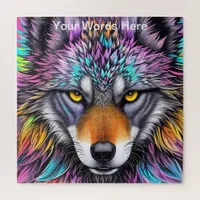 Vivid Rainbow Neon Psychedelic Nature & Wildlife Jigsaw Puzzle