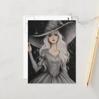 A gorgeous witch postcard