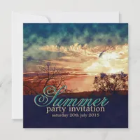 Summer Nights Outdoor Rustic Party Invitation