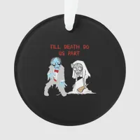 Till Death Do Us Part Zombie Wedding Halloween Cou Ornament