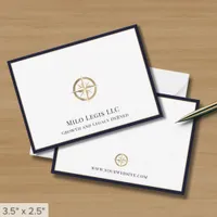 Simple Elegant Professional Gold Logo  Note Card