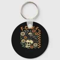 F-Caw-F Crow Vintage Graphic Keychain