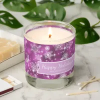 Prettiest Snowflakes Pattern Orchid Pink ID846 Scented Candle