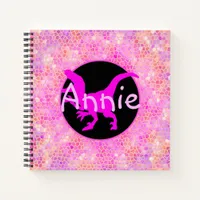 Personalized Pink Dinosaur Hide Notebook