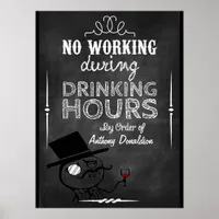 Wine Humor Personalized Chalkboard Poster