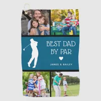 Best Dad By Par Custom Photo Collage  Father's Day Golf Towel