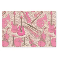 Sheet Music and Instruments Pink/Ivory ID481