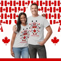 Canadian Gnome Stars Fireworks Canada Day Unisex T-Shirt