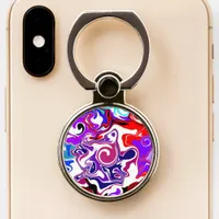 Pretty Birthday Colors Fluid Art Phone Ring Stand