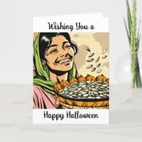 Wishing You a Happy Halloween Nostalgic Holiday Card