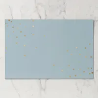 Over the Moon Gold Star Confetti Blue Placemat
