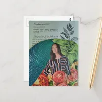 A Lady With Pizza and Summer Fun Collage Postcard