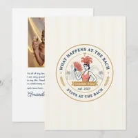Preppy Las Vegas Club Bach Bachelorette Thank You Card