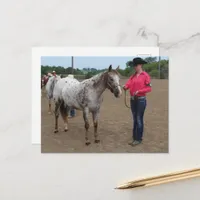 Horse Show Showmanship POA and Appaloosa Postcard