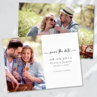 Modern Photo Script Wedding Save The Date