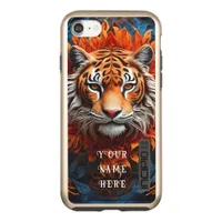Vibrant Tiger with Floral Motifs Incipio DualPro Shine iPhone 8/7 Case