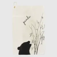 Panda Silhouette Golf Towel