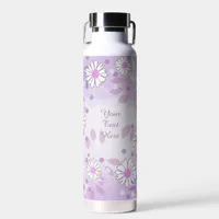 Personalized Flowers Abstract Floral Water Bottle