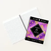 Elegant 6th Amethyst Wedding Anniversary Notebook