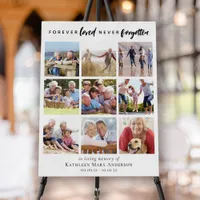 Forever Loved Never Forgotten 9 Photo Memorial Foam Board