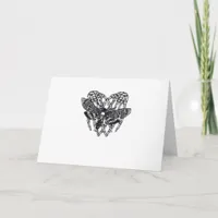 Deathshead Moth Classic - Skeleton Hand Heart Card