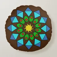 Pillow - Colorful Mandala on Brown