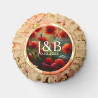 Red Poppies Floral Wedding Personalized Reese's Peanut Butter Cups