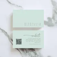 Simply Chic Wedding Website Sea Glass ID1046 Enclosure Card