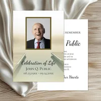 Serene Lakefront Celebration of Life Invitation