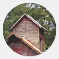 Faded Red Barn Cupola Classic Round Sticker