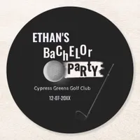 Golf Bachelor Party - Golfing trip Classic Golfer Round Paper Coaster