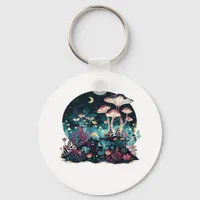 Cottagecore And Aesthetic Goblincore Mushroom Fair Keychain