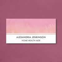 Medical Aide Cute Peach Pink Blush Stylish Modern Name Tag