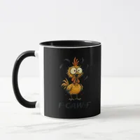 Funny F-Caw-F Chicken Bird F-Caw-F Graphic Minimal Mug