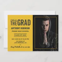 Black and Gold Graduation Party Invitation